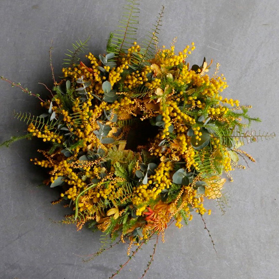 ミモザのリース